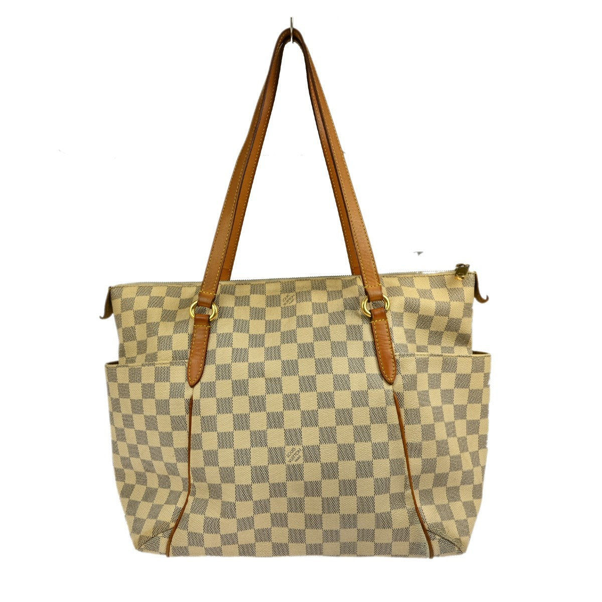 Louis Vuitton Totally Handbag Damier azur, WHITE, CANVAS, Tote bag