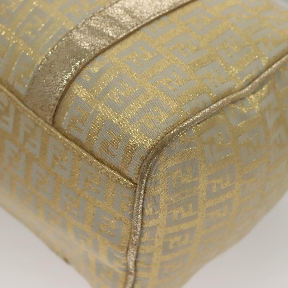 Fendi Boston Bag Zucchino Lurex Canvas, SILVER, CANVAS, Handbag