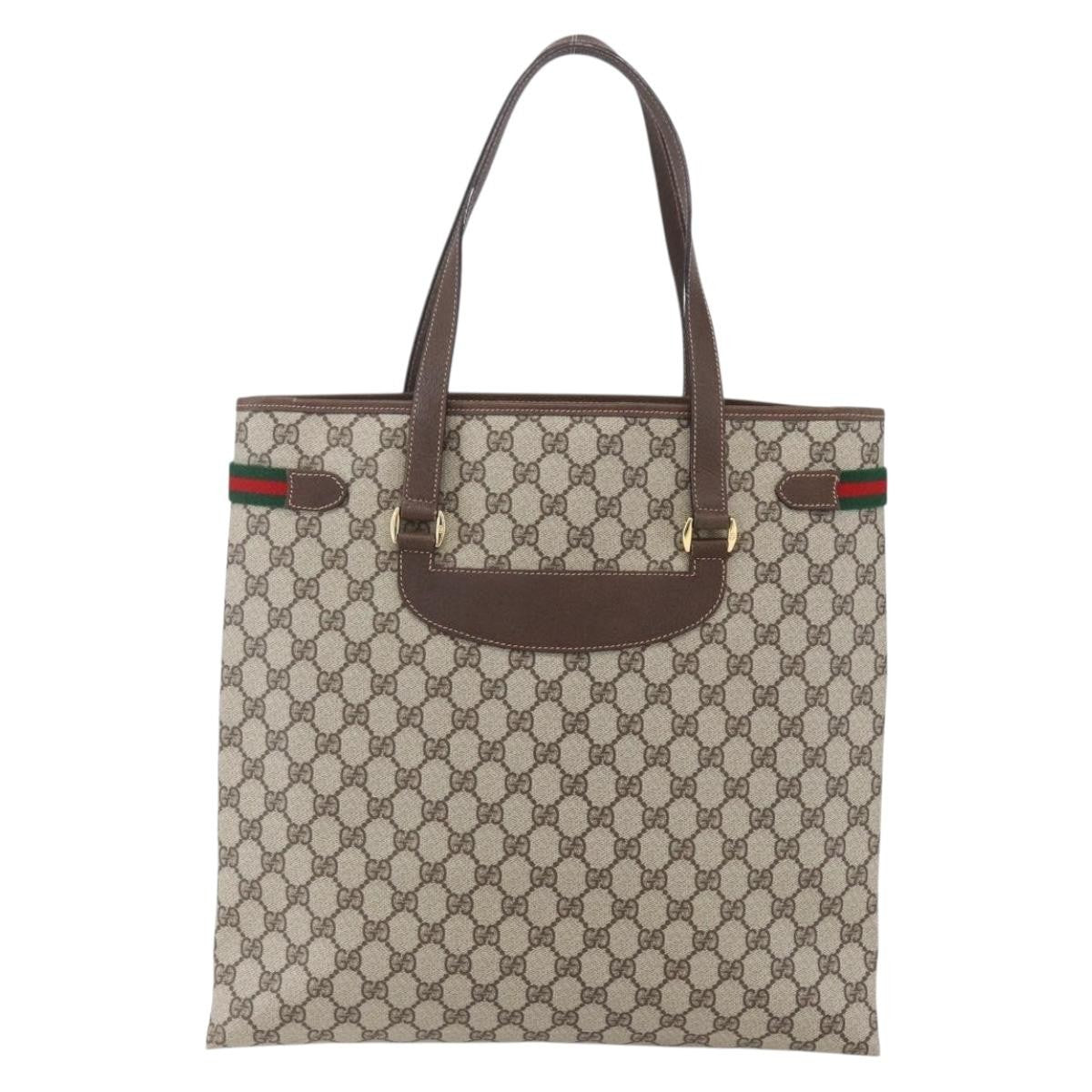 Gucci Vintage tote GG Canvas, BEIGE, PVC, Tote bag