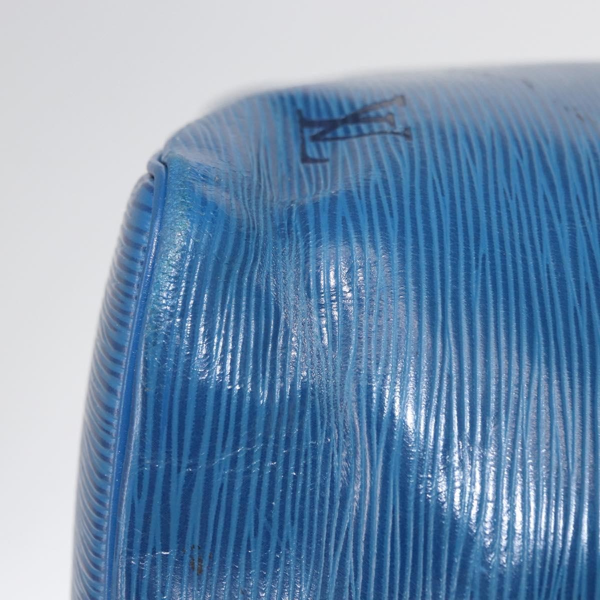 Louis Vuitton Petit Noe Handbag Epi Leather, BLUE, LEATHER, Shoulder bag