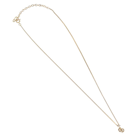 Christian Dior CD Pendant Necklace Metal, GOLD, METAL, Necklace