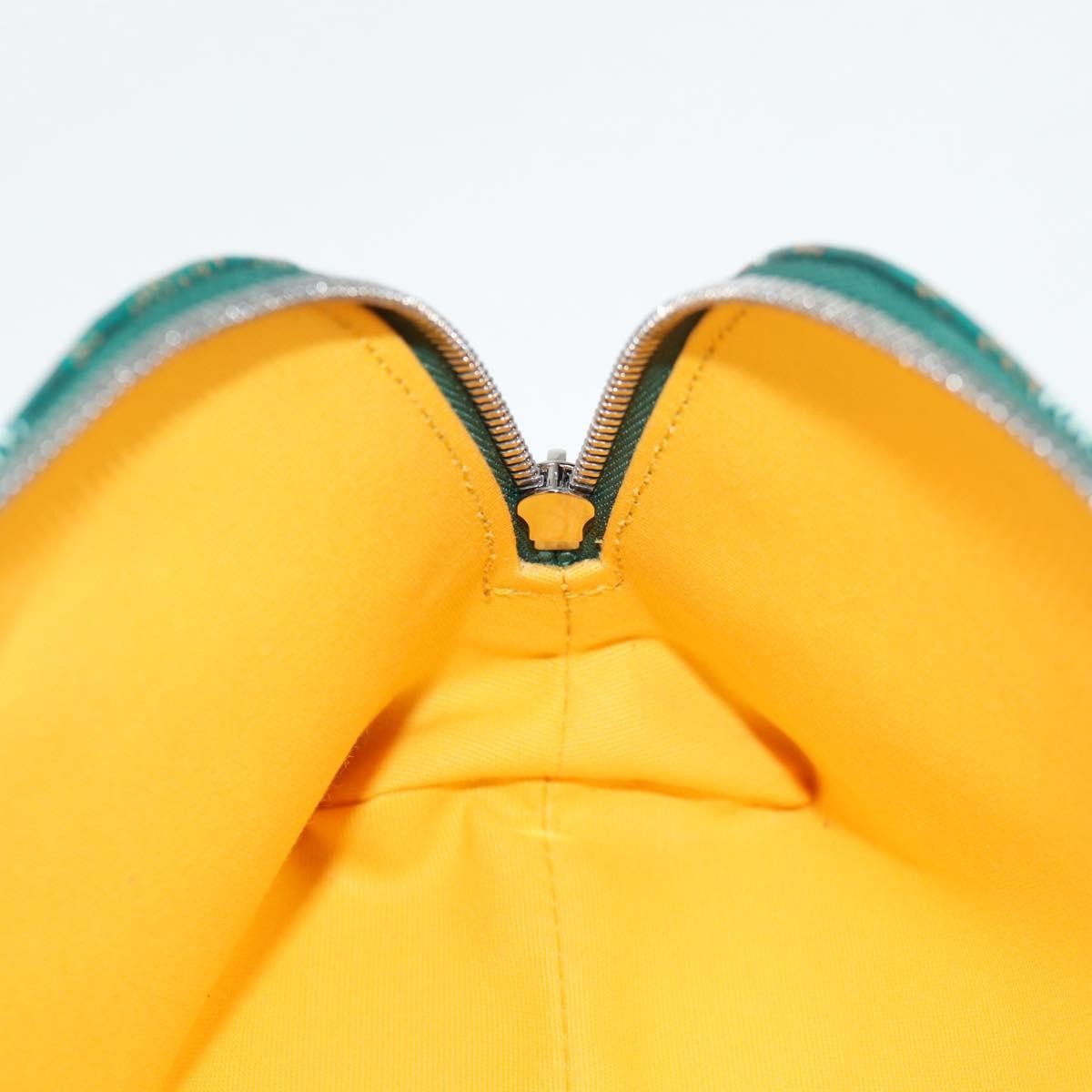 Goyard Vendome cosmetic pouch Canvas, GREEN, CANVAS, Clutche & pouche