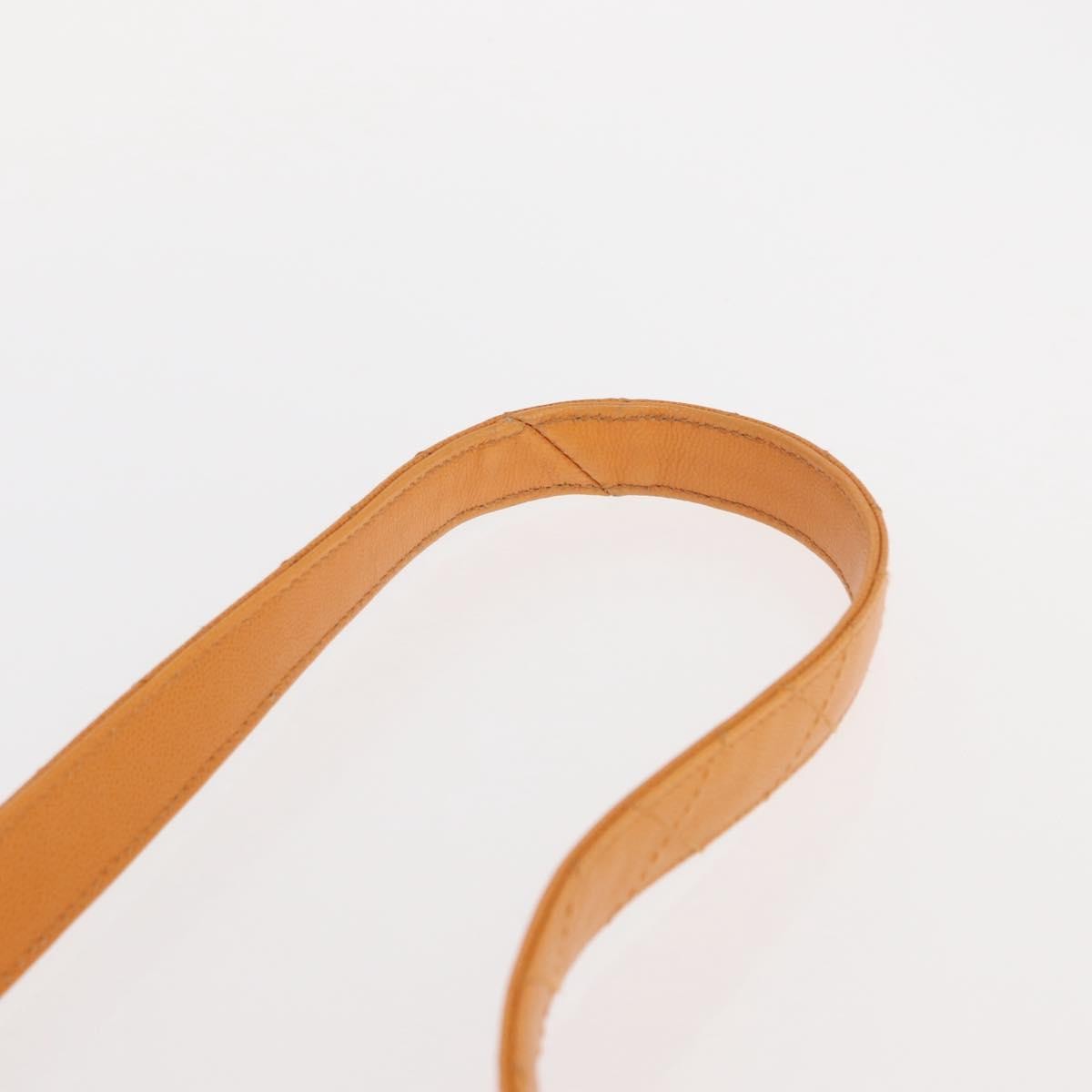 Chanel Vintage CC Flap Shoulder Bag Leather, ORANGE, LEATHER, Shoulder bag