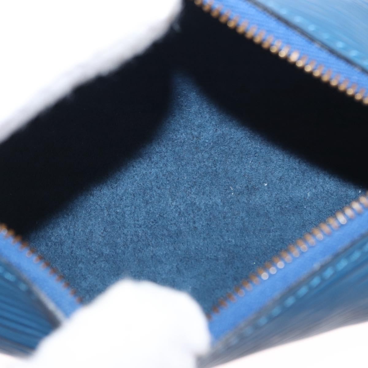 Louis Vuitton Soufflot Pochette Epi Leather, BLUE, LEATHER, Clutche & pouche