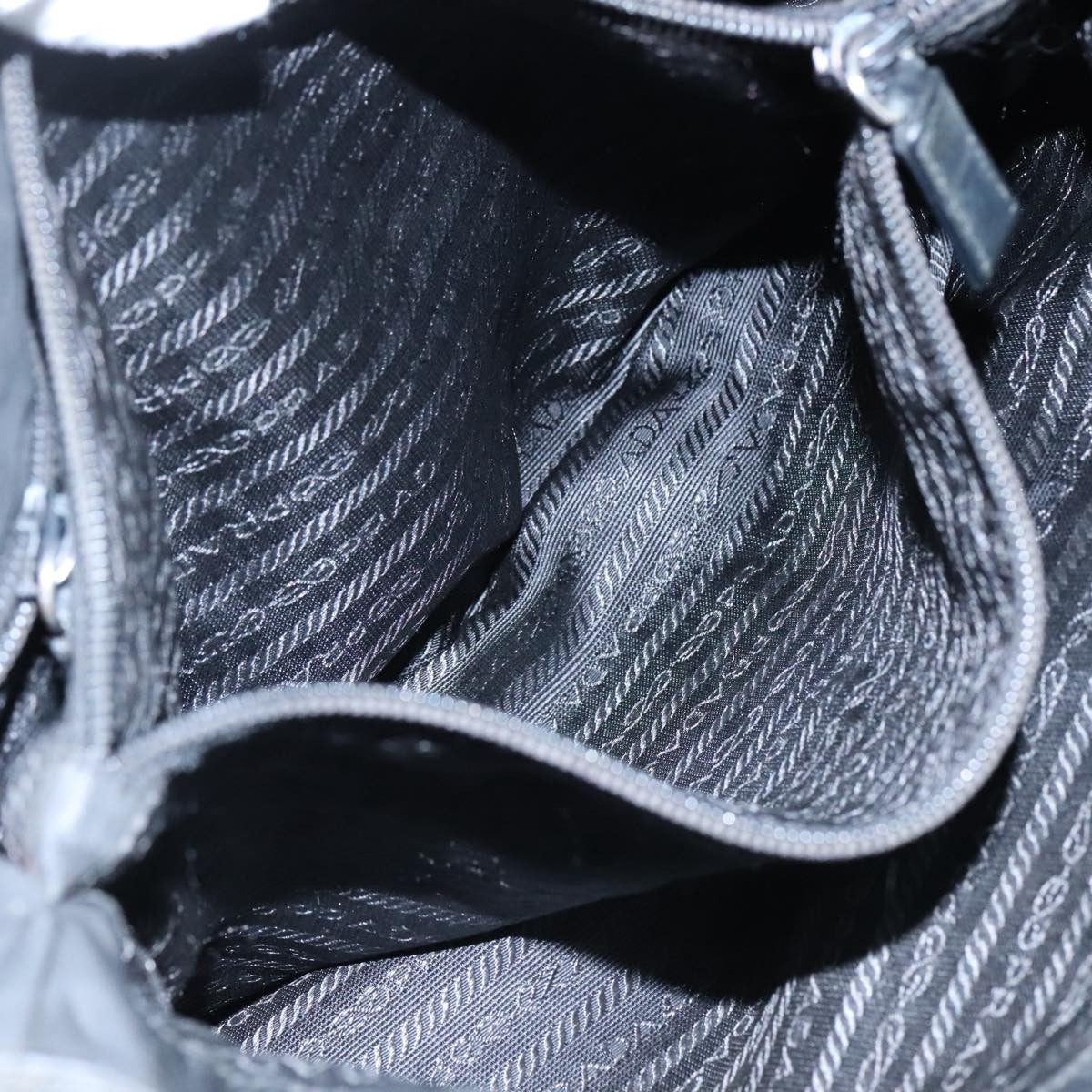 Prada Flat Messenger Bag Tessuto, BLACK, NYLON, Shoulder bag