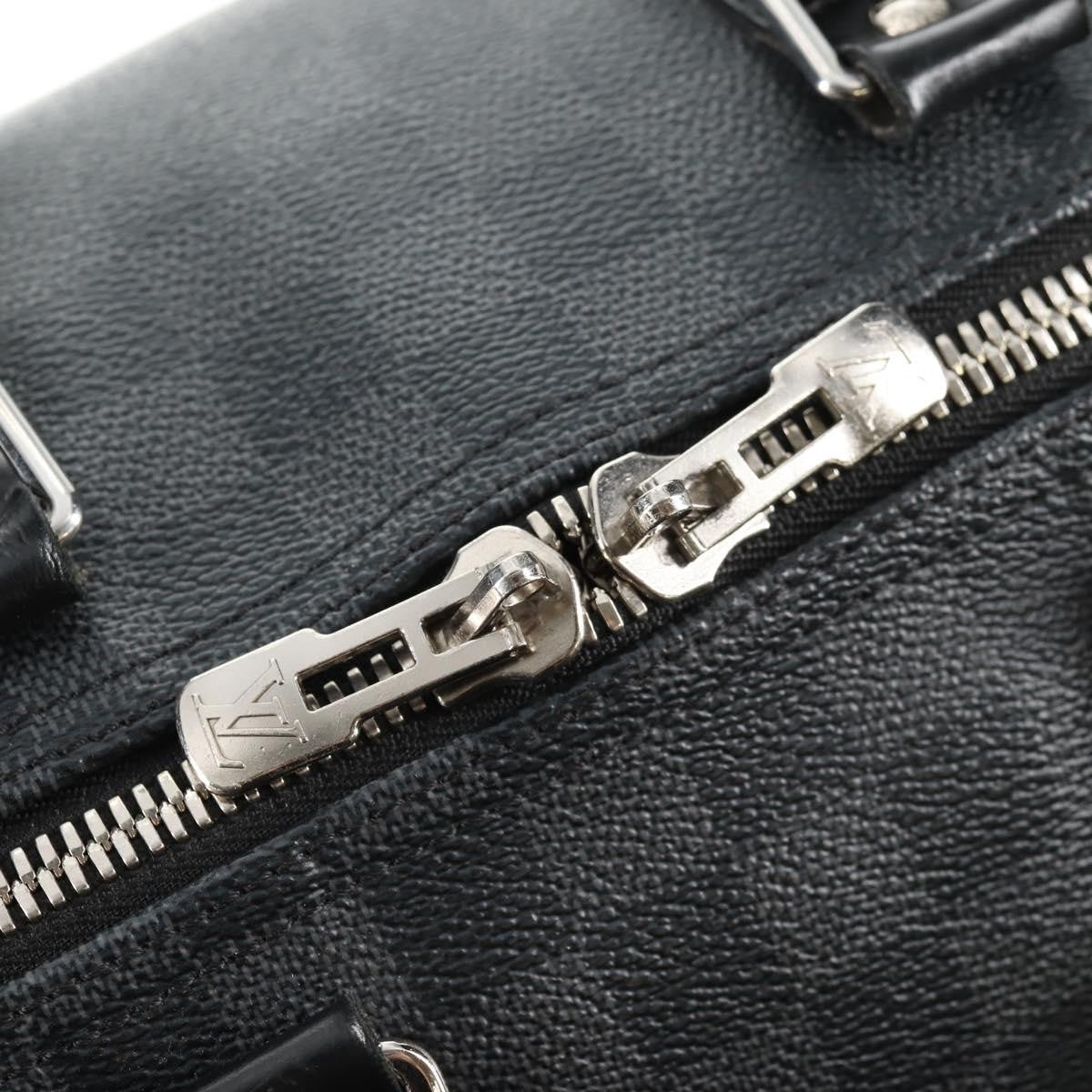 Louis Vuitton Keepall Bandouliere Bag Limited Edition Damier Graphite LV League, BLACK, CANVAS, Travel bag