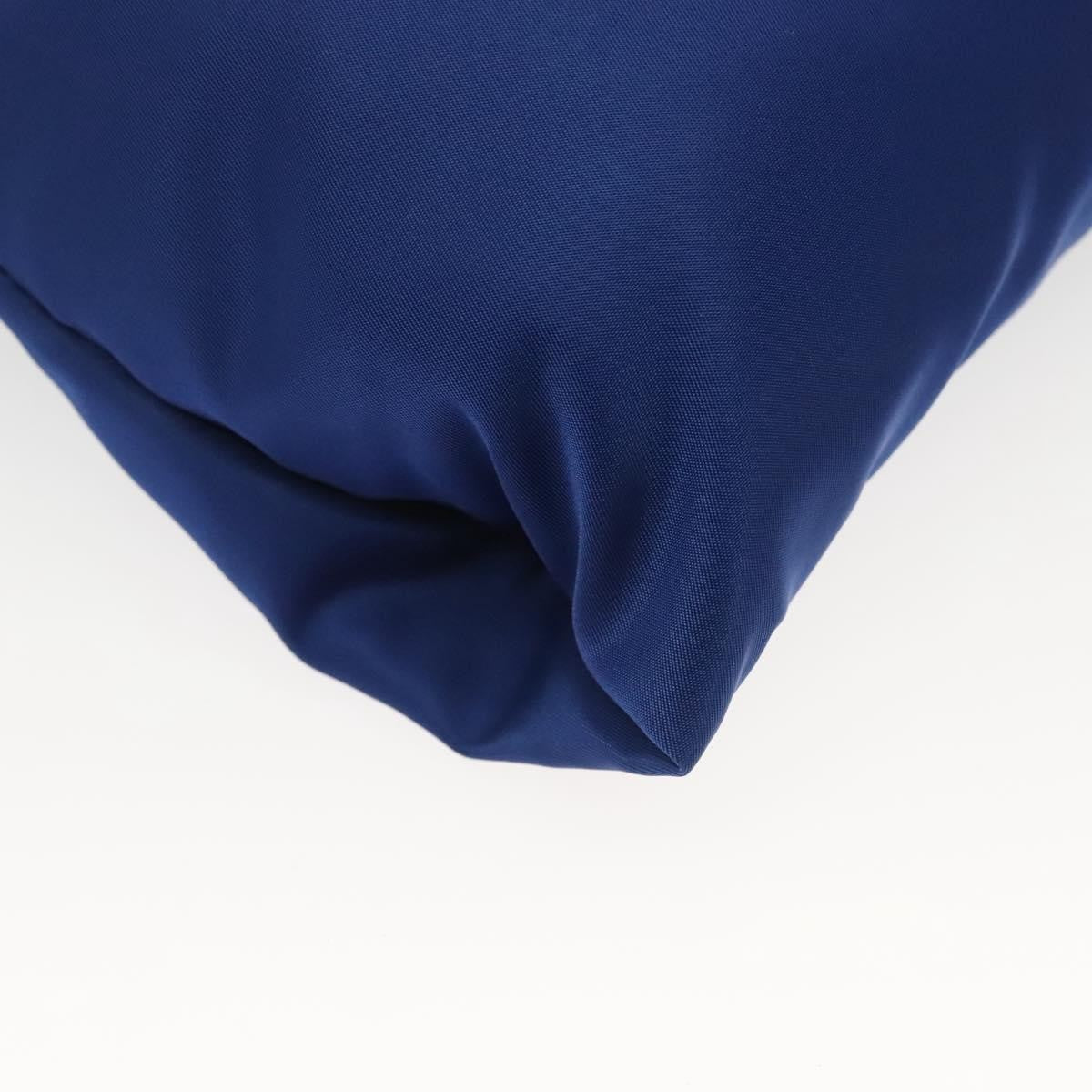 Prada Flat Messenger Tessuto with Leather, BLUE, NYLON, Shoulder bag