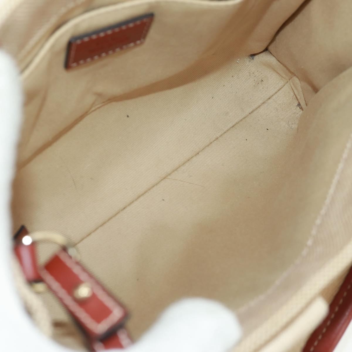 Chloe Woody Convertible Tote Canvas with Leather, BEIGE, CANVAS, Tote bag