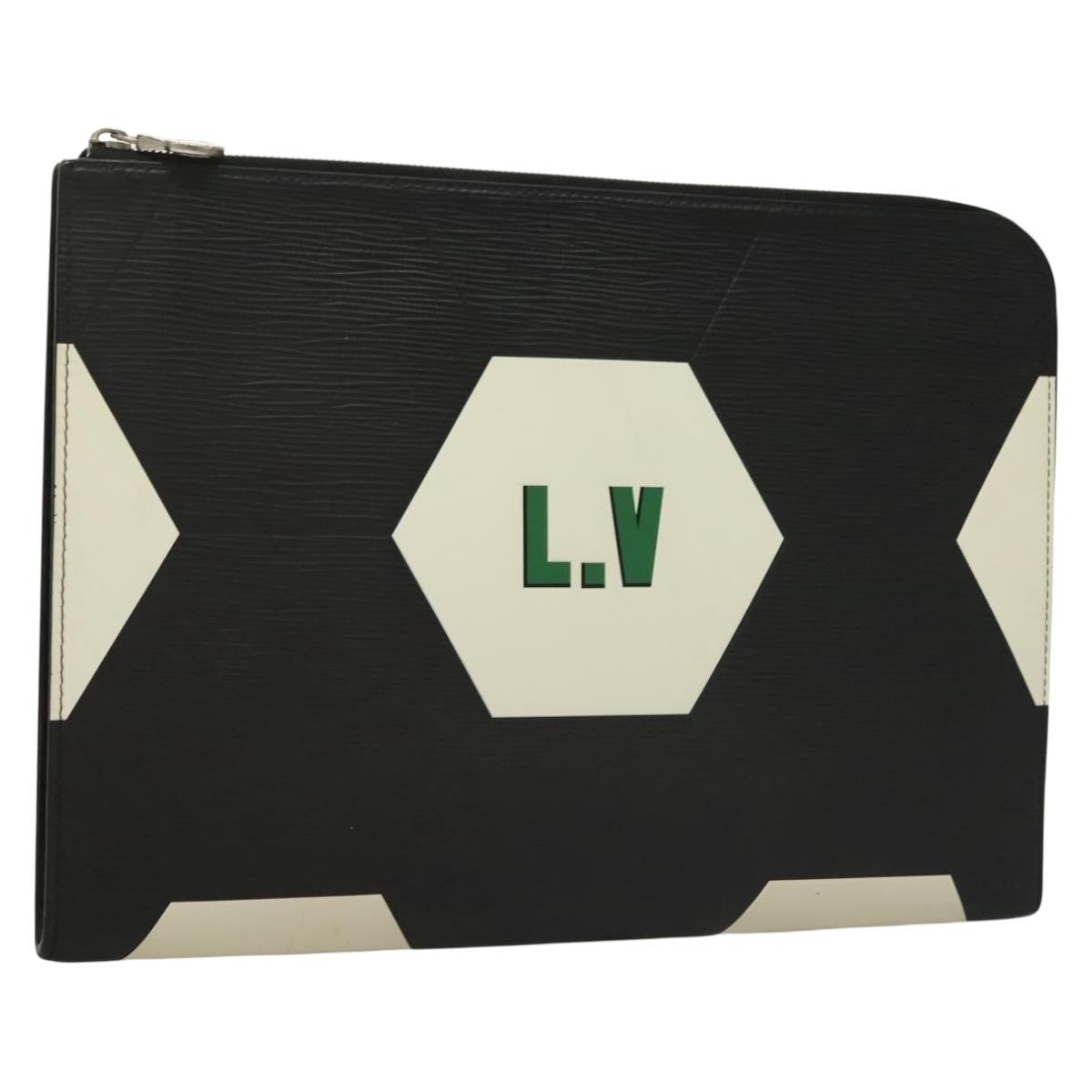 Louis Vuitton Pochette Jour Limited Edition FIFA World Cup Epi Leather, BLACK, LEATHER, Clutche & pouche