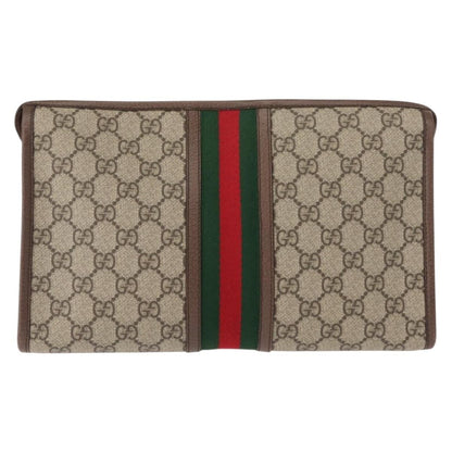 Gucci Ophidia Pouch GG Coated Canvas, BEIGE, CANVAS, Clutche & pouche