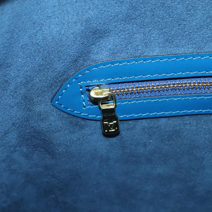 Louis Vuitton Lussac Handbag Epi Leather, BLUE, LEATHER, Shoulder bag