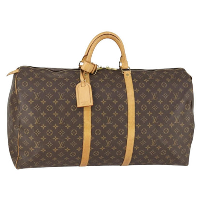Louis Vuitton Keepall Bag Monogram Canvas, BROWN, CANVAS, Travel bag