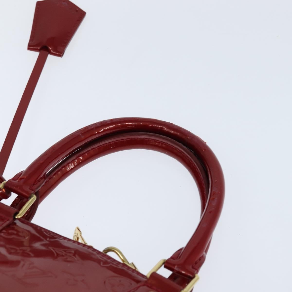 Louis Vuitton Alma Handbag Monogram Vernis, RED, PATENT_LEATHER, Handbag