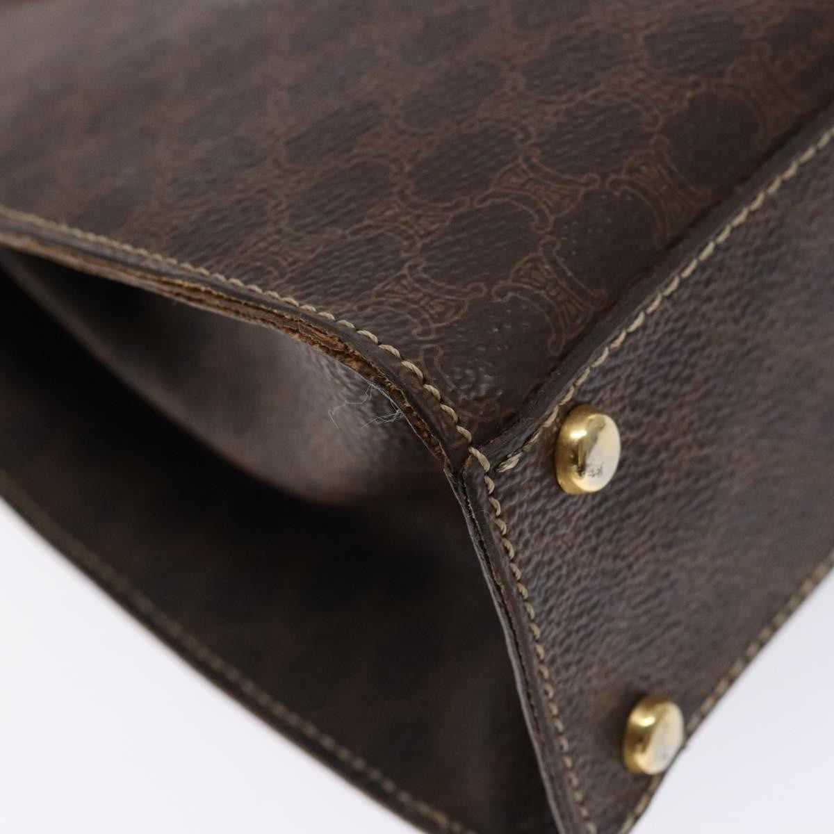 Celine Vintage Macadam Handbag Macadam, BROWN, CANVAS, Handbag