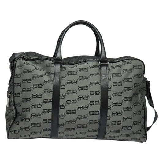 Balenciaga Vintage Boston Nylon, GRAY, NYLON, Travel bag