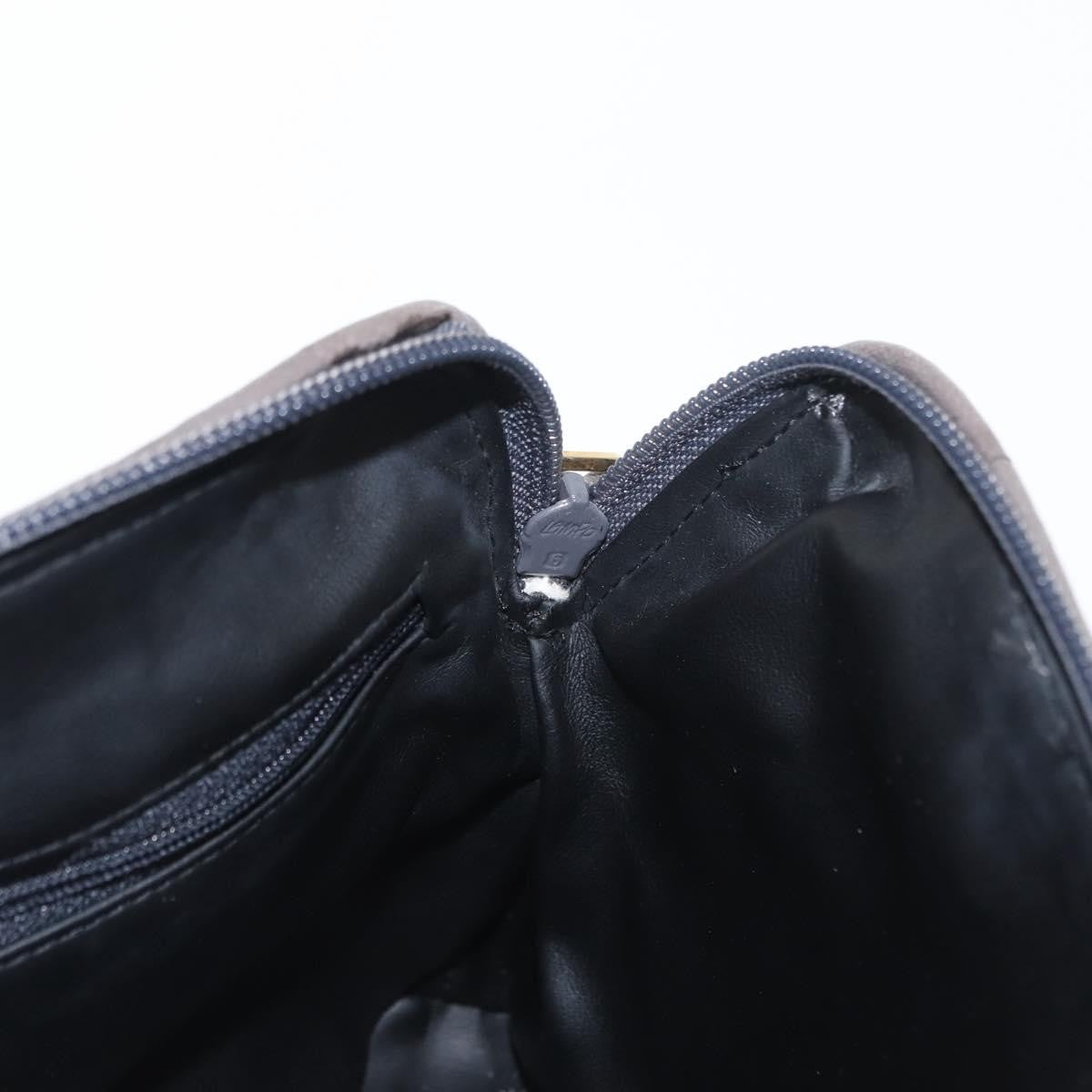 Bally Vintage Chain Shoulder Bag Quilted Leather, GRAY, LEATHER, Shoulder bag