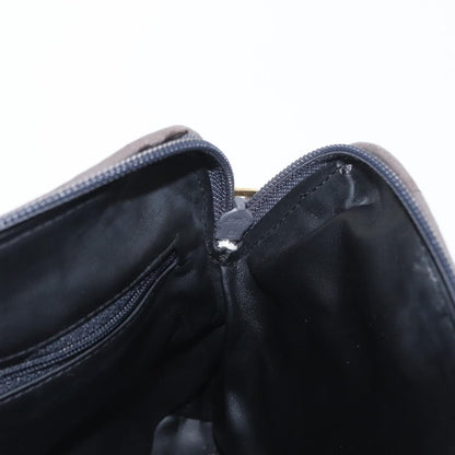 Bally Vintage Chain Shoulder Bag Quilted Leather, GRAY, LEATHER, Shoulder bag