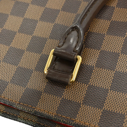 Louis Vuitton Sac Plat Bag Damier, BROWN, CANVAS, Tote bag