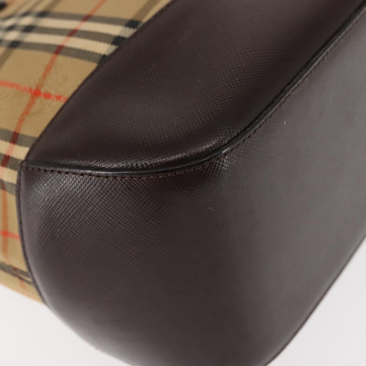 Burberry Nova Check Tote Canvas and Leather, BEIGE, CANVAS, Tote bag