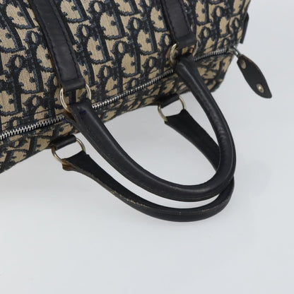 Christian Dior Vintage Trotter Boston Bag Diorissimo Canvas, NAVY, CANVAS, Handbag