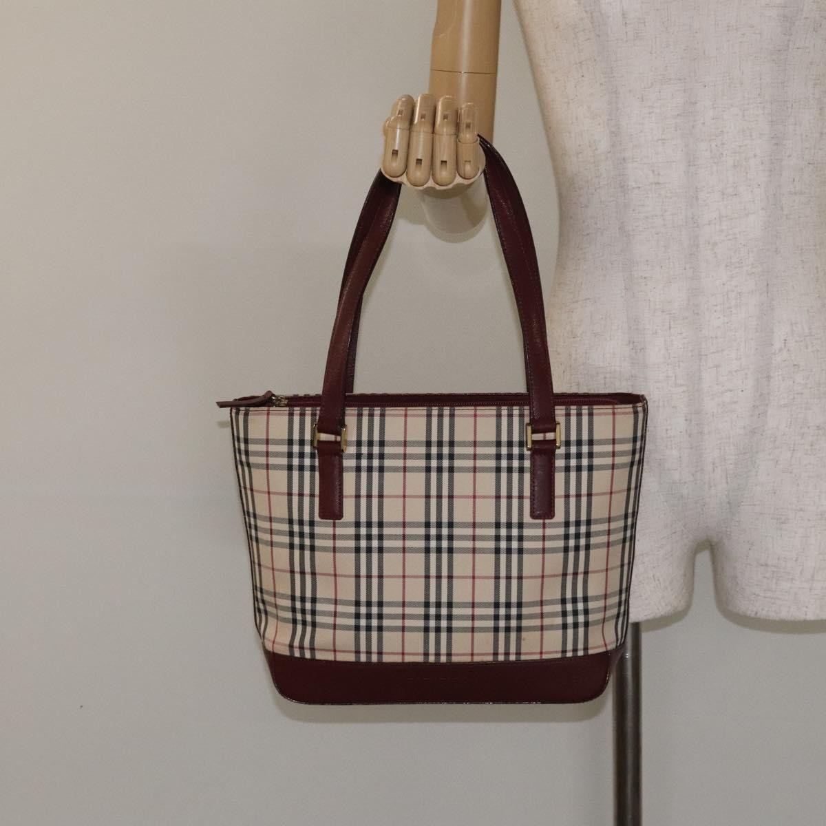Burberry Nova Check Tote canvas check pattern, BEIGE, CANVAS, Tote bag
