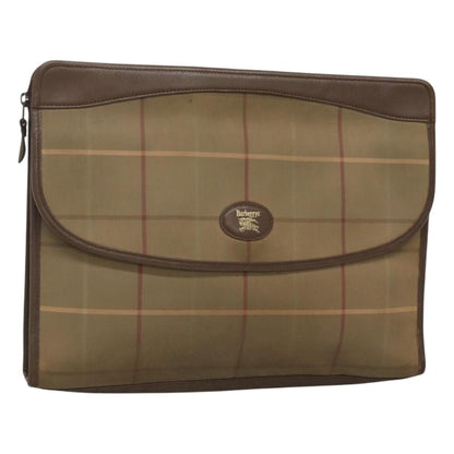 Burberry Nova check Pochette Canvas, BEIGE, CANVAS, Clutche & pouche