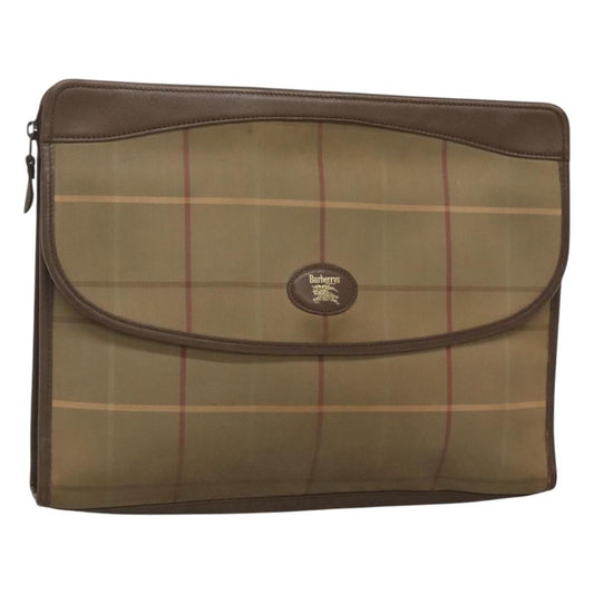 Burberry Nova check Pochette Canvas, BEIGE, CANVAS, Clutche & pouche