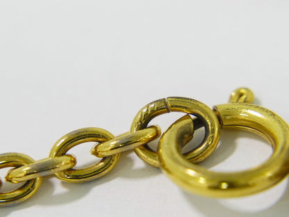 Chanel Vintage CC Pendent Necklace Plated Metal, GOLD, GOLD_PLATED, Necklace