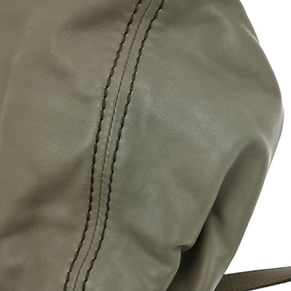 Prada Front Pocket Convertible Tote Leather, GRAY, LEATHER, Tote bag