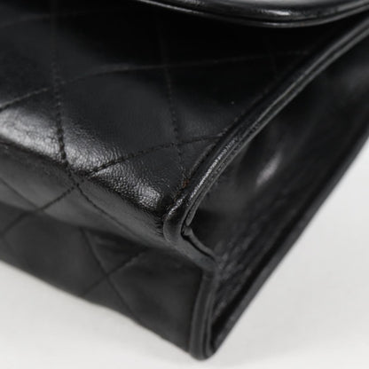 Chanel Vintage Tassel Flap Bag Leather, BLACK, LEATHER, Handbag