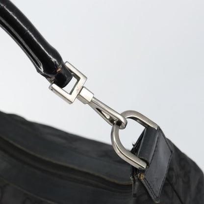 Gucci Vintage Bamboo Hobo GG Canvas, BLACK, CANVAS, Shoulder bag