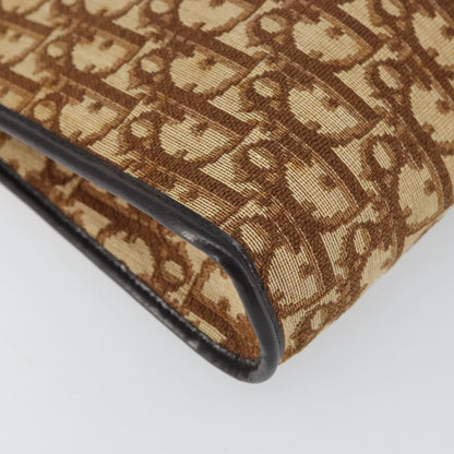 Christian Dior Vintage Trotter Shoulder Bag Canvas, BEIGE, CANVAS, Shoulder bag