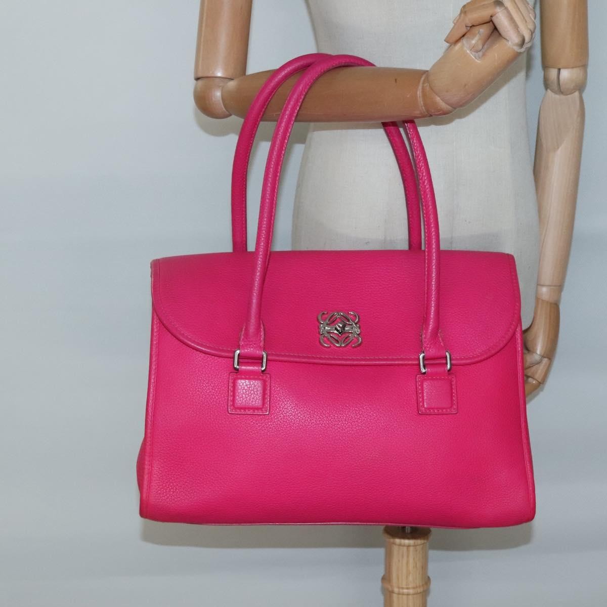 Loewe Alamo Handbag Leather, PINK, LEATHER, Handbag