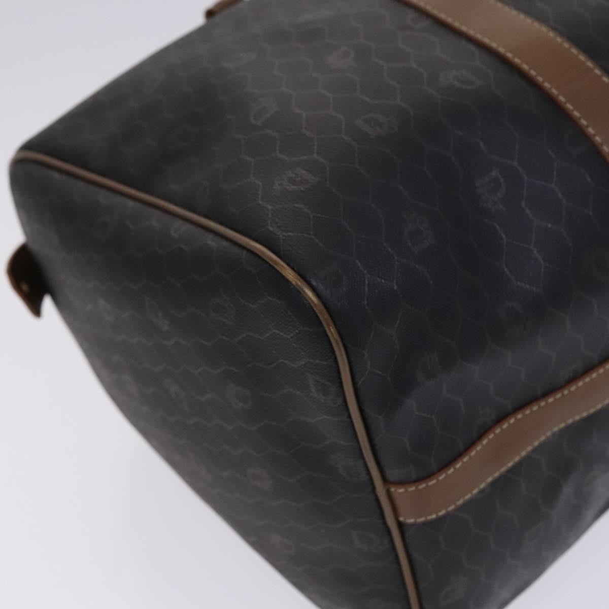 Christian Dior Vintage Honeycomb Handbag Canvas Leather, BLACK, CANVAS, Handbag