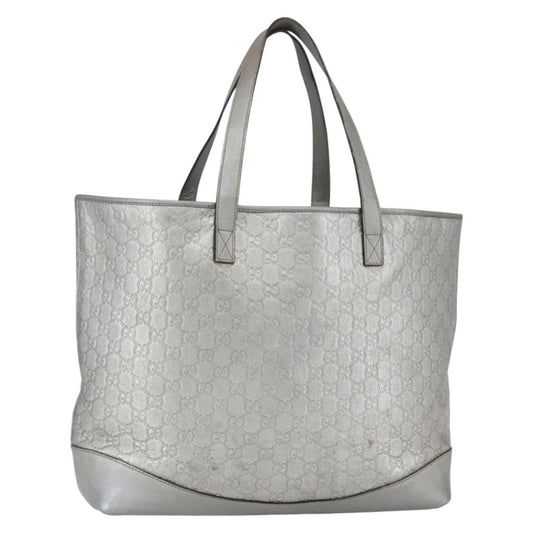 Gucci Plus Tote Guccissima Leather, SILVER, LEATHER, Tote bag