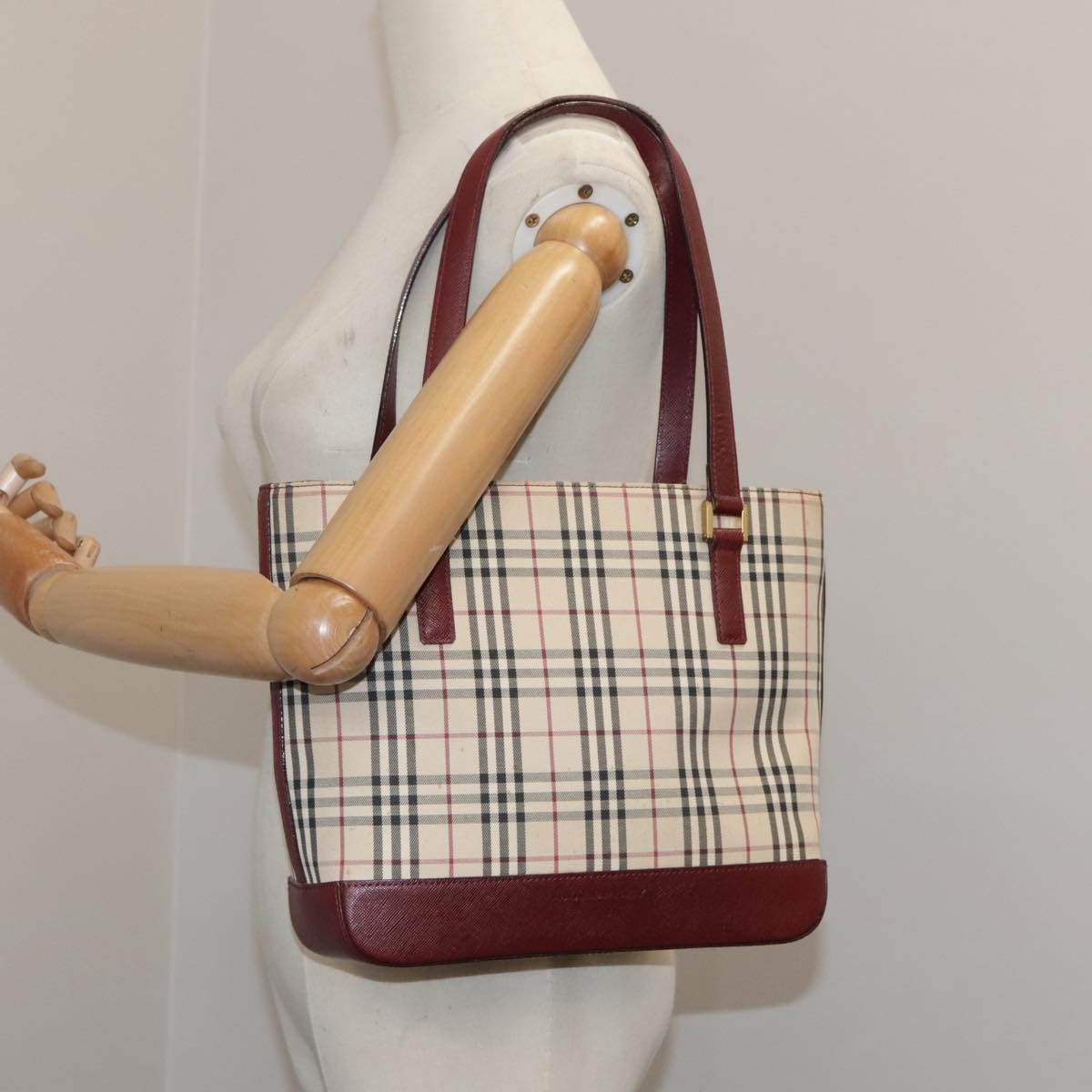 Burberry Nova Check Tote canvas check pattern, BEIGE, CANVAS, Tote bag