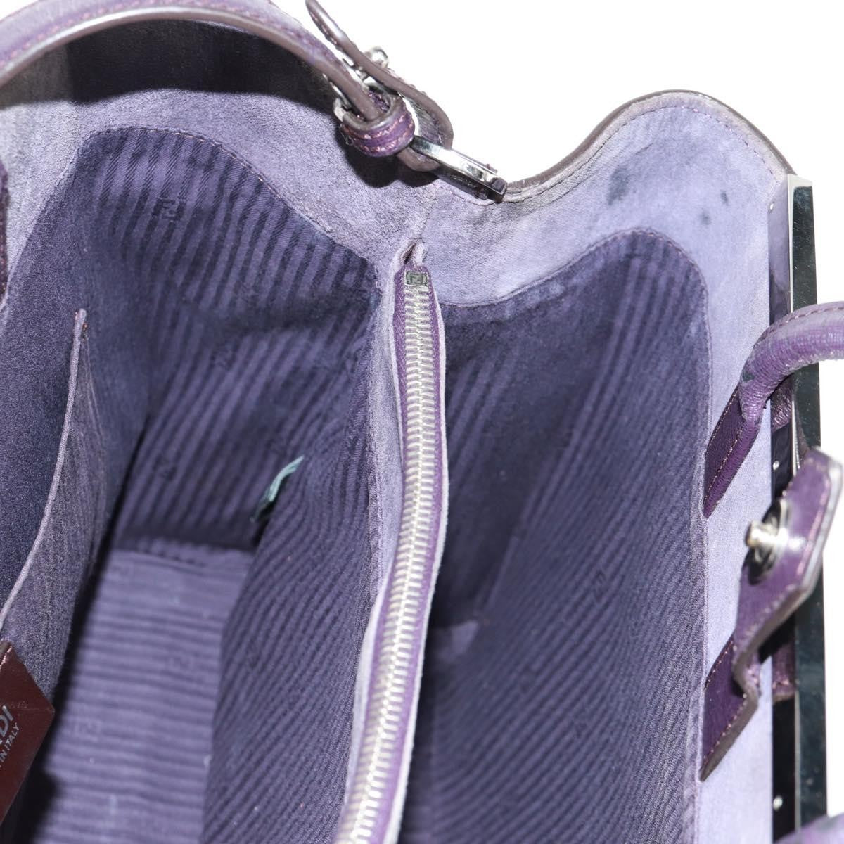 Fendi 2Jours Bag Leather, PURPLE, LEATHER, Handbag