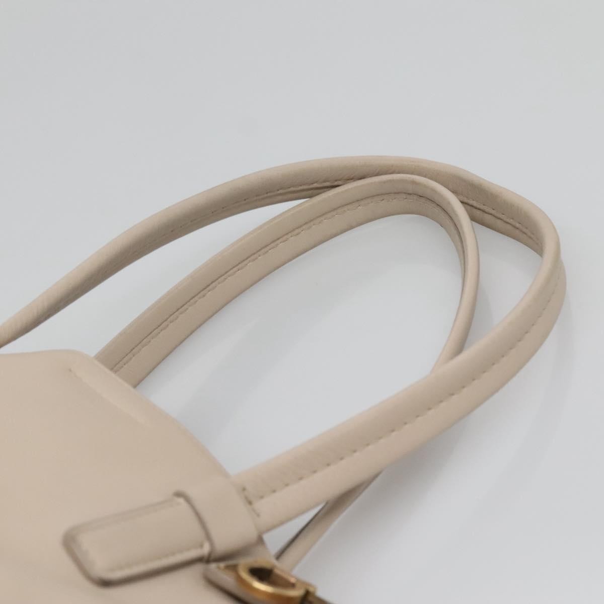 Salvatore Ferragamo Gancini Tote Leather, BEIGE, LEATHER, Tote bag