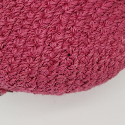 Balenciaga Panier Basket Tote Woven Raffia, PINK, WOOD, Tote bag