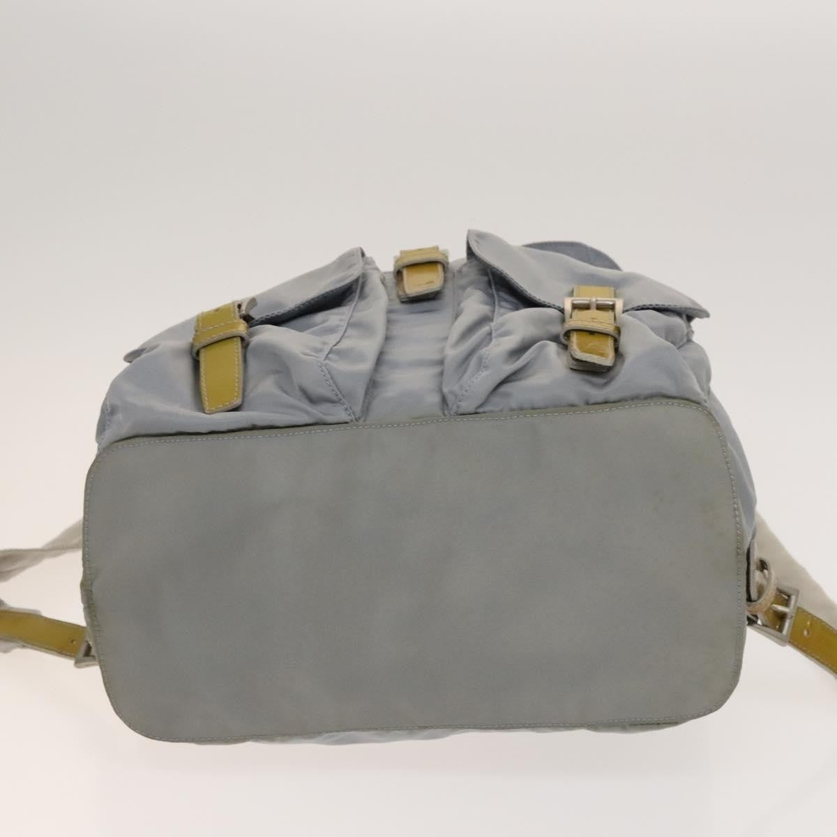 Prada Double Front Pocket Backpack Tessuto, BLUE, NYLON, Backpack