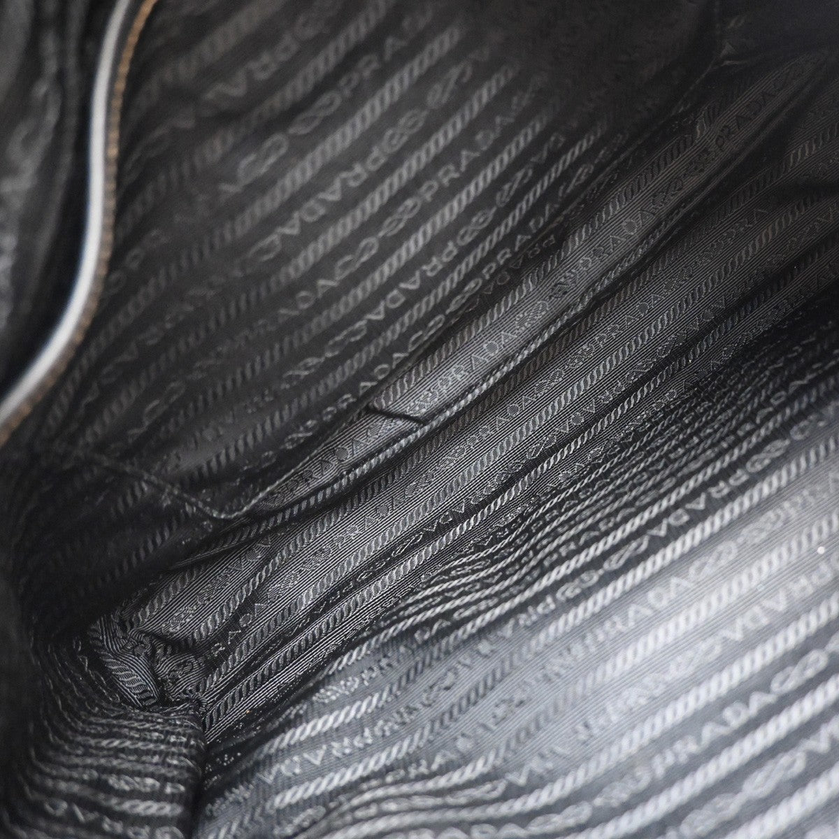 Prada Logo Convertible Tote Canvas with Leather, BROWN, CANVAS, Tote bag