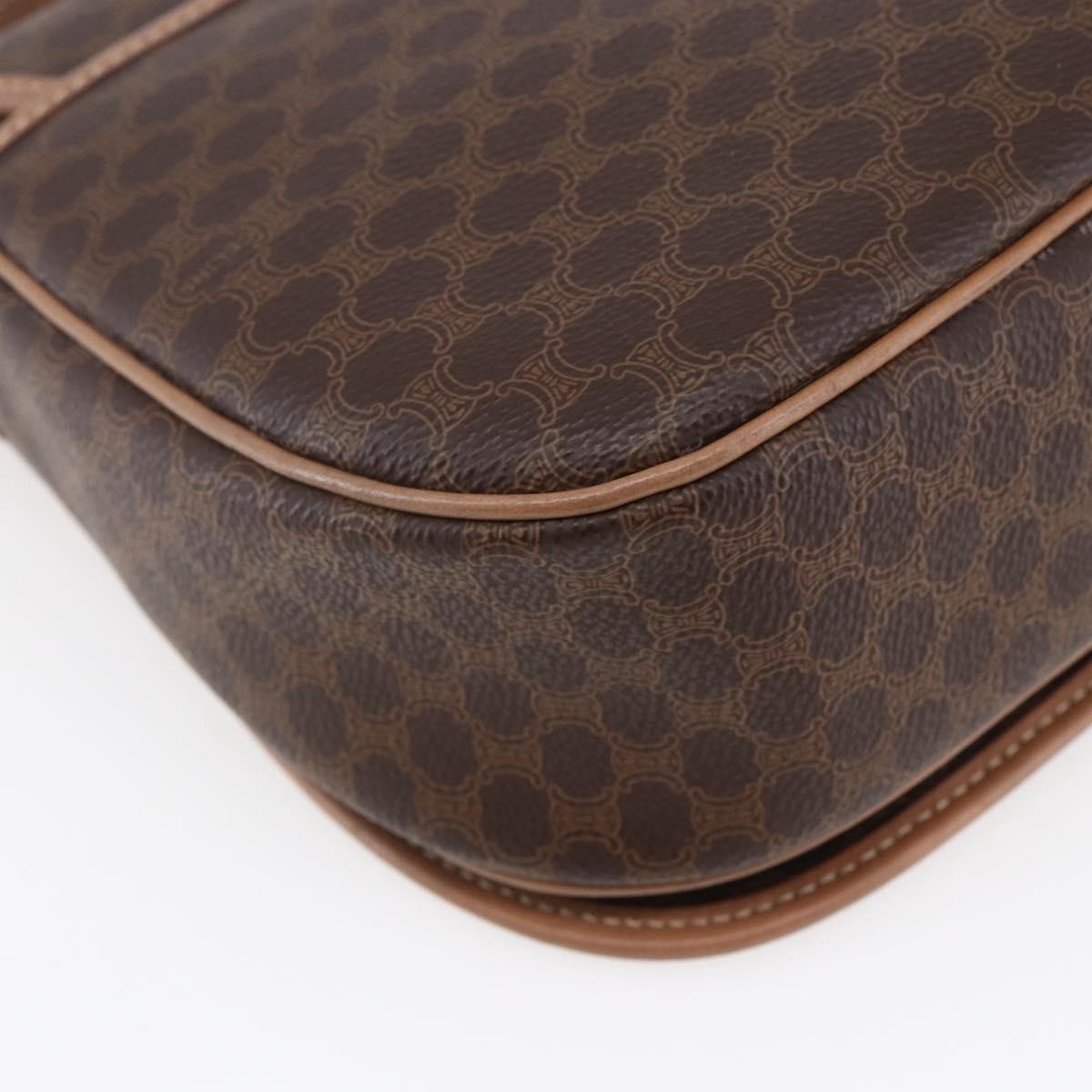 Celine Macadam Shoulder Bag PVC Leather, BROWN, CANVAS, Shoulder bag