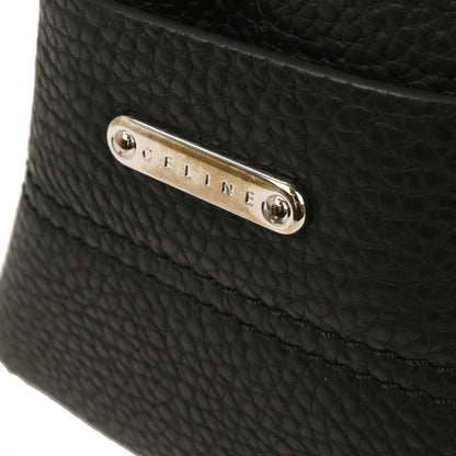Celine Boogie Satchel Leather, BLACK, LEATHER, Handbag