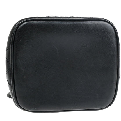 Chanel Vanity pouch Leather, BLACK, LEATHER, Toiletry Case