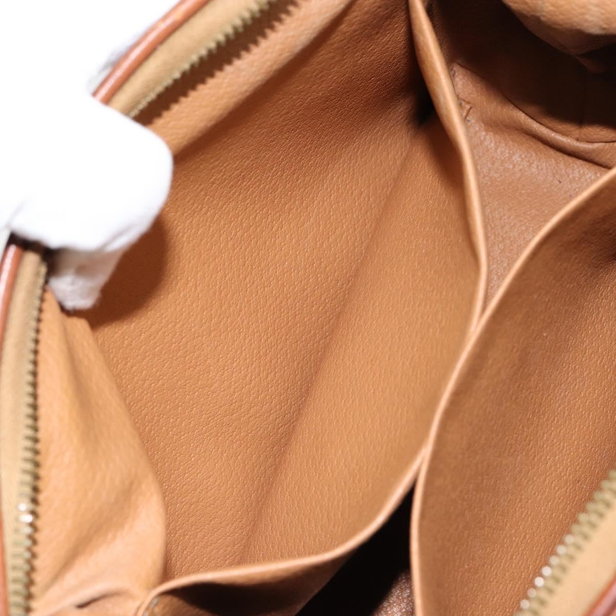 Celine Macadam Pochette Canvas and Leather, BROWN, CANVAS, Clutche & pouche