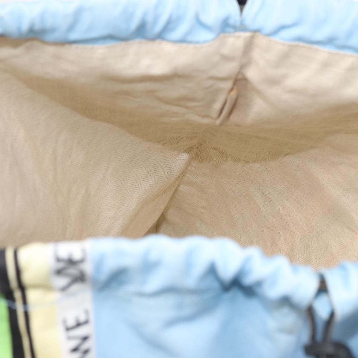 Loewe Drawstring Pouch Printed Canvas, BLUE, CANVAS, Bag