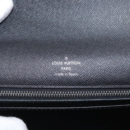 Louis Vuitton Selenga Pochette Taiga Leather, GRAY, LEATHER, Clutche & pouche