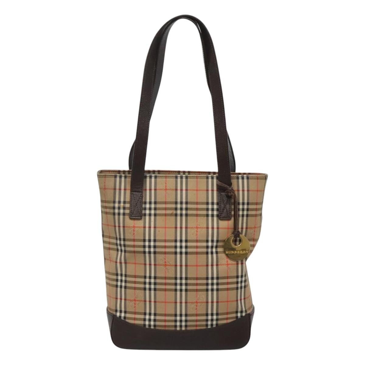 Burberry Nova Check Tote canvas check pattern, BEIGE, CANVAS, Tote bag