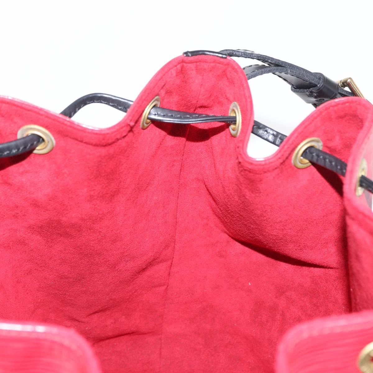 Louis Vuitton Bicolor Petit Noe Handbag Epi Leather, BLACK, LEATHER, Shoulder bag