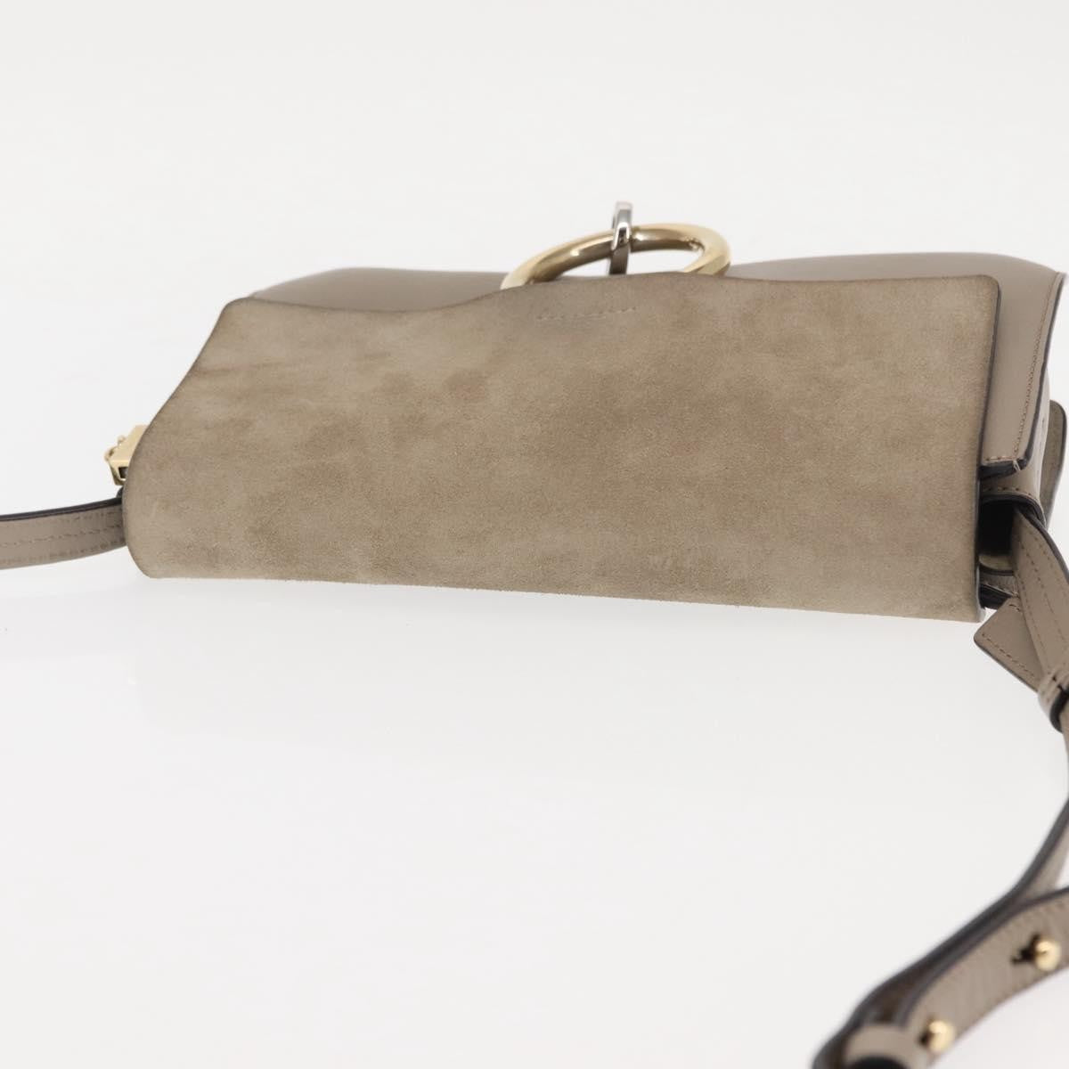 Chloe Faye Shoulder Bag Leather and Suede, BEIGE, SUEDE, Shoulder bag